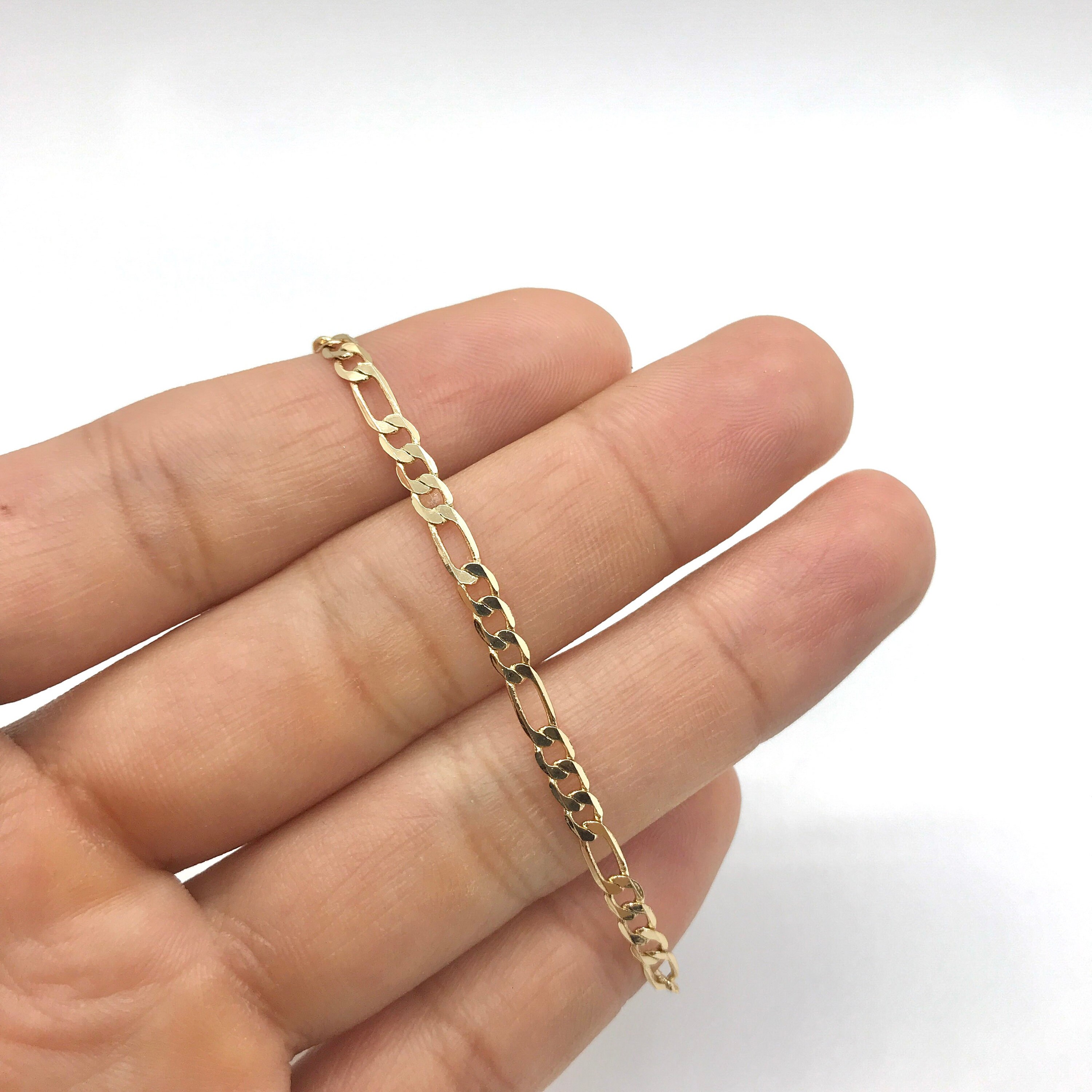 14K Gold Plated Kid's Bracelet Children's Figaro Etsy