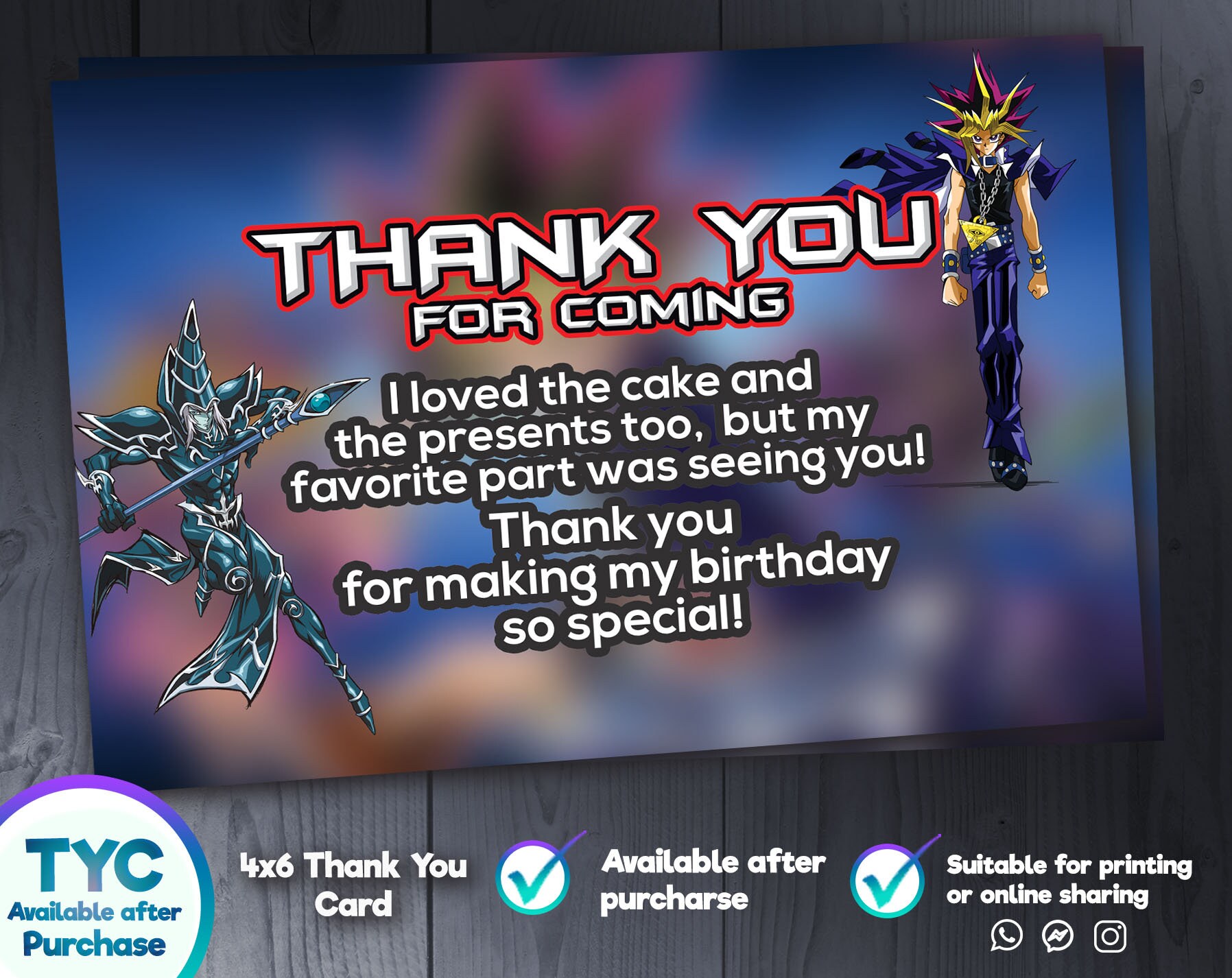 Yugioh Birthday Invitation, Printable Birthday Party Invitations ...