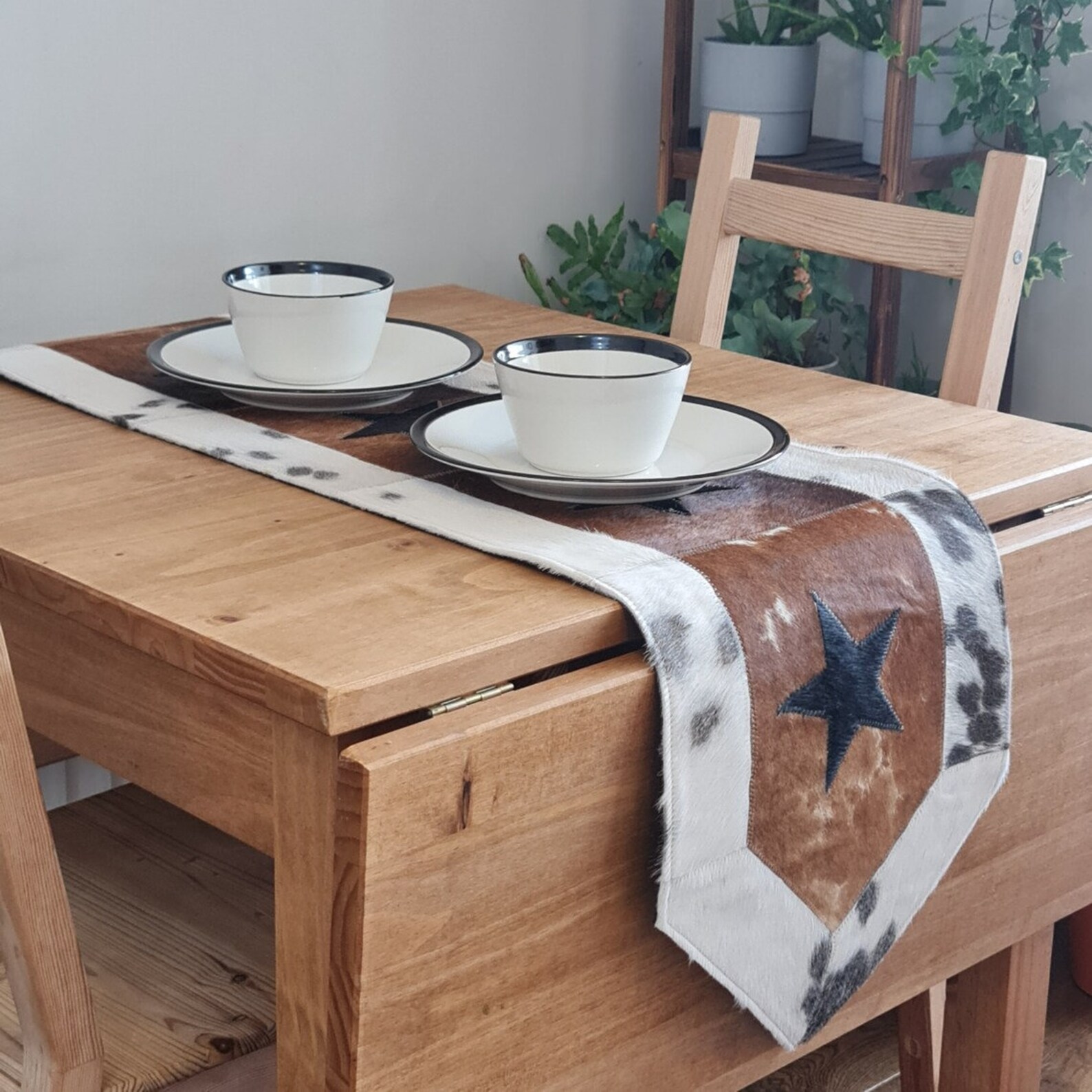 Handmade 100 Natural Cowhide Table Runner Hair on Leather Etsy