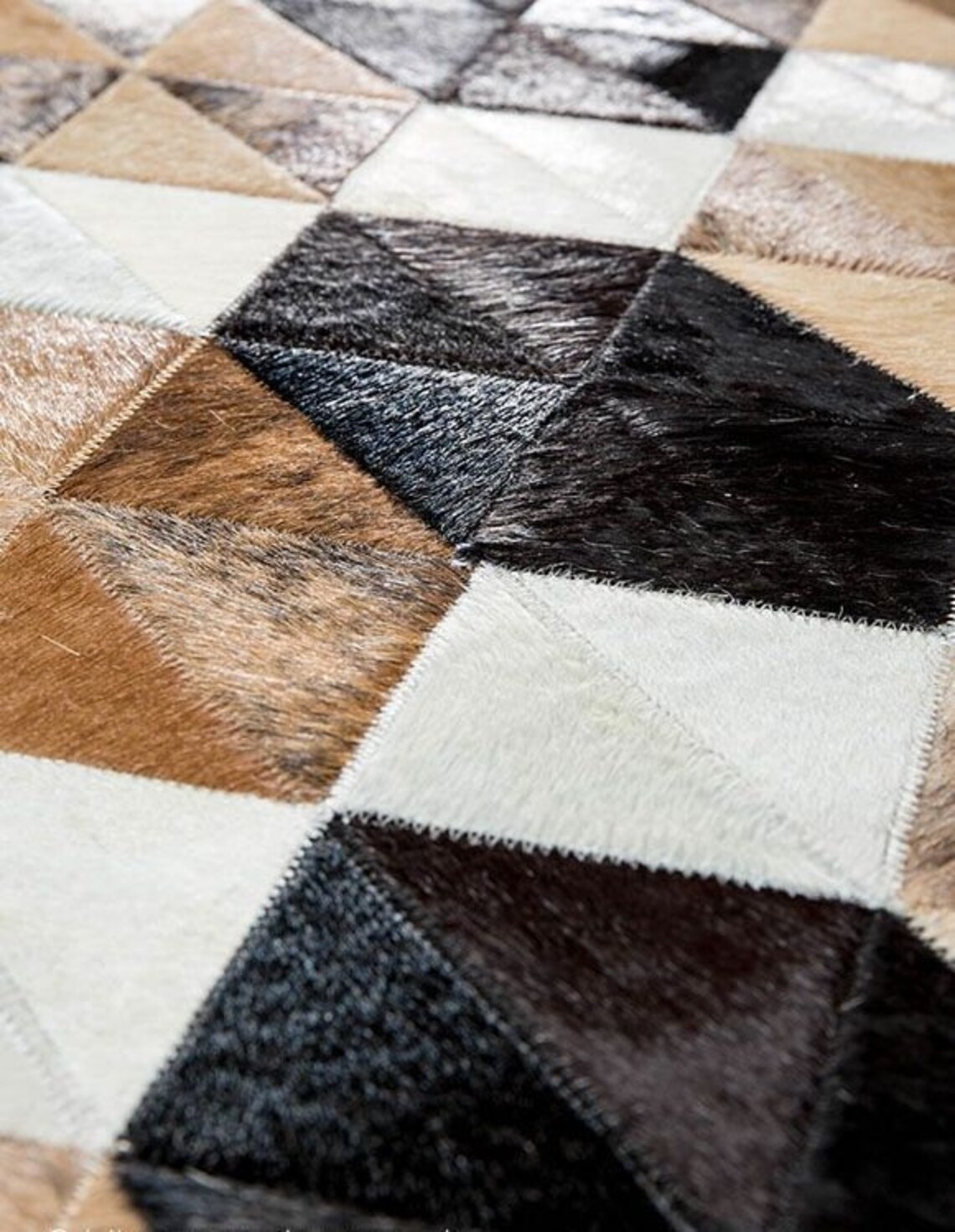 GENUINE COWHIDE RUG Handmade 100 Natural Cow Hide Area Rug Etsy