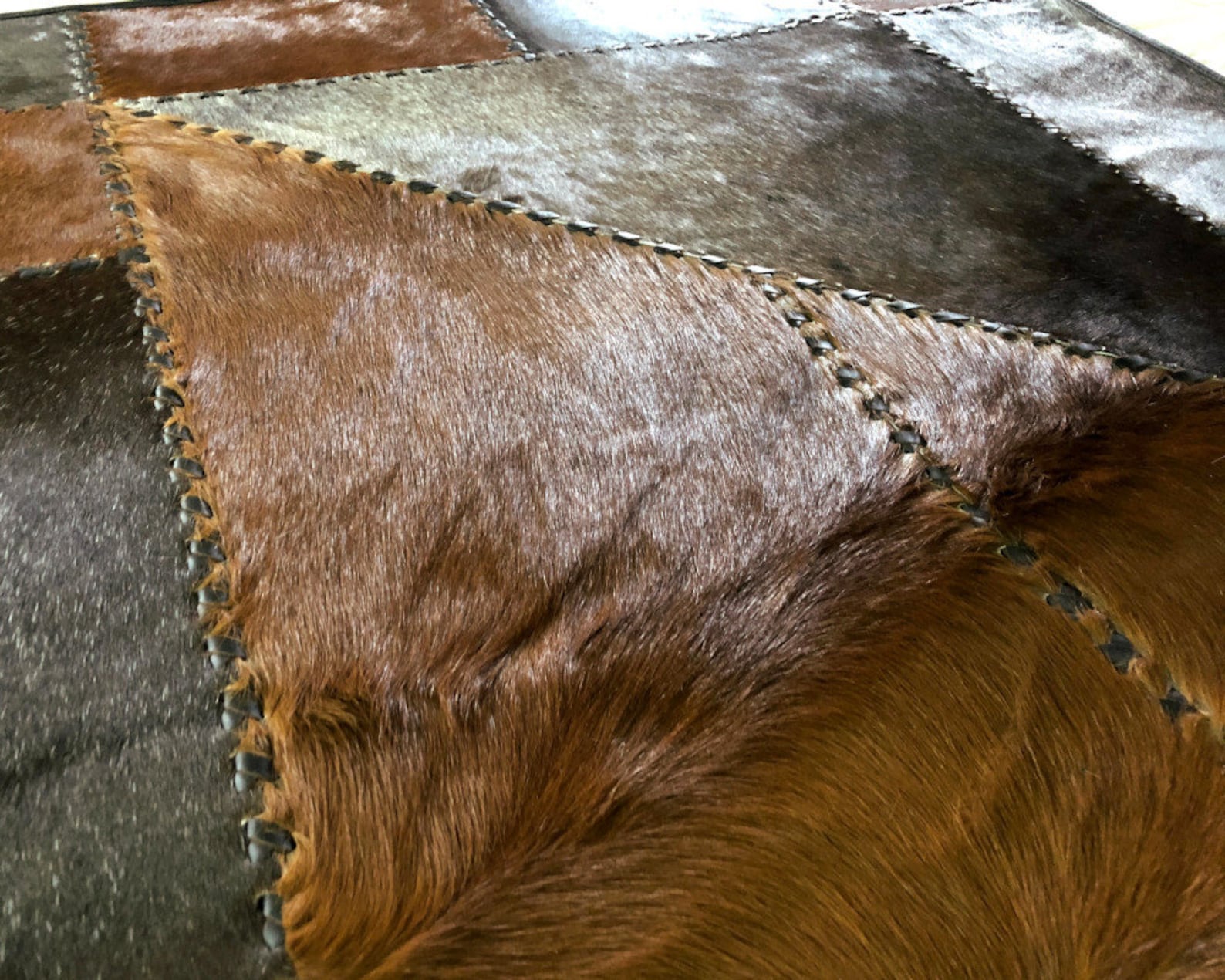 GENUINE COWHIDE RUG Handmade 100 Natural Cow Hide Area Rug Etsy