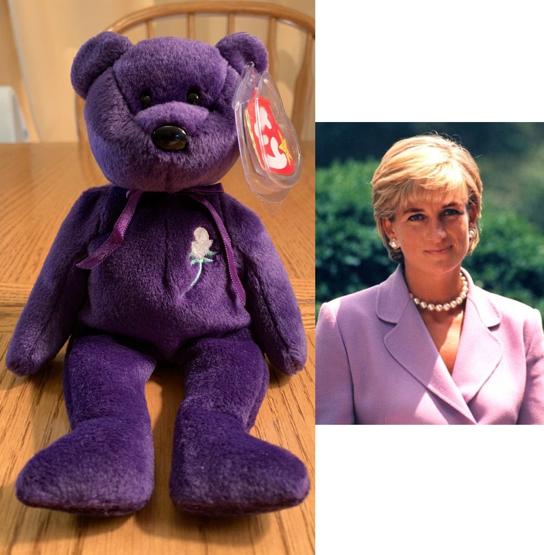 Ty Beanie Baby Princess Diana Bear 1997 Mint Condition Etsy