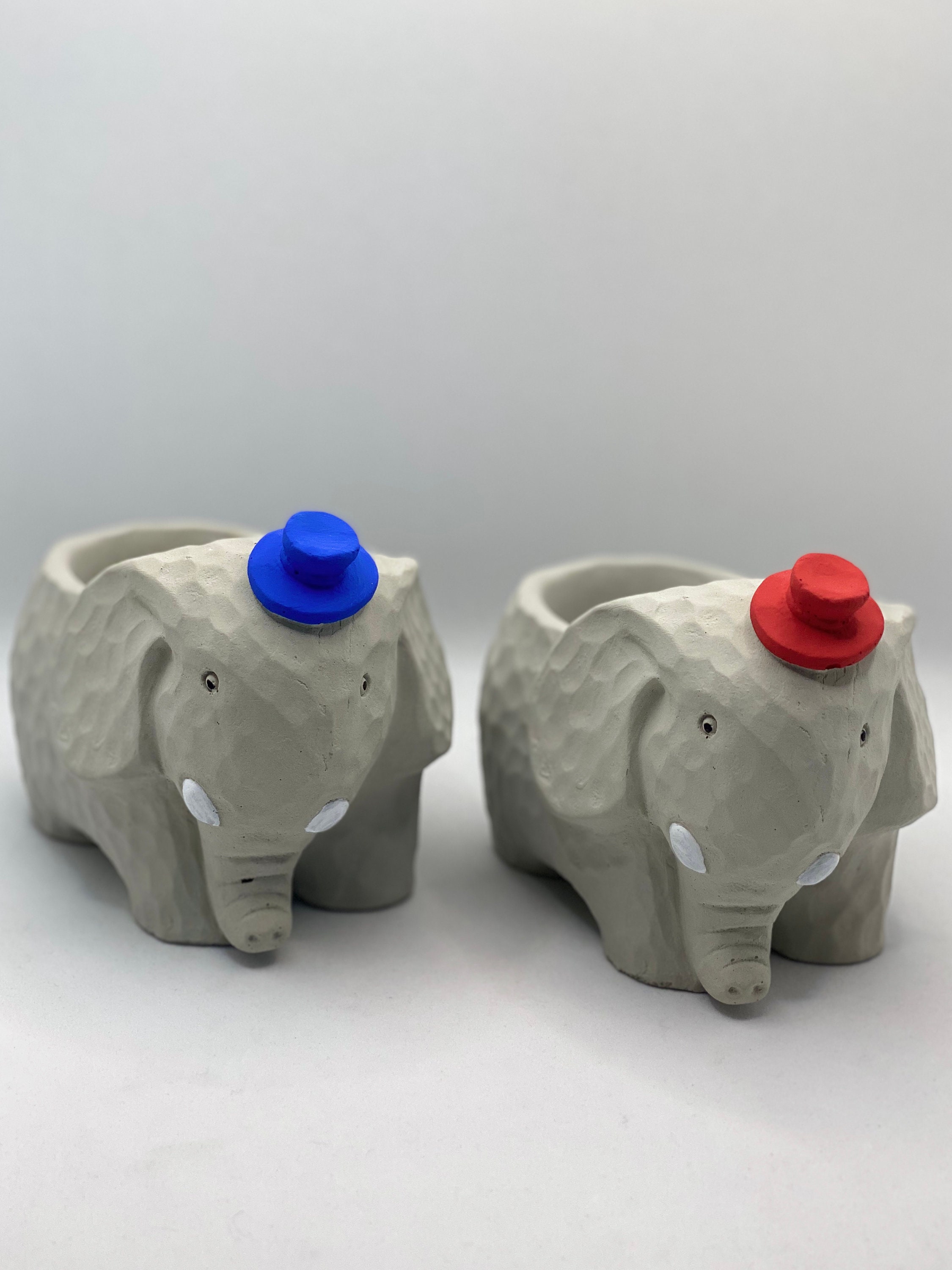 Concrete Cement Elephant Planter Pot Cute Animal Planter Etsy
