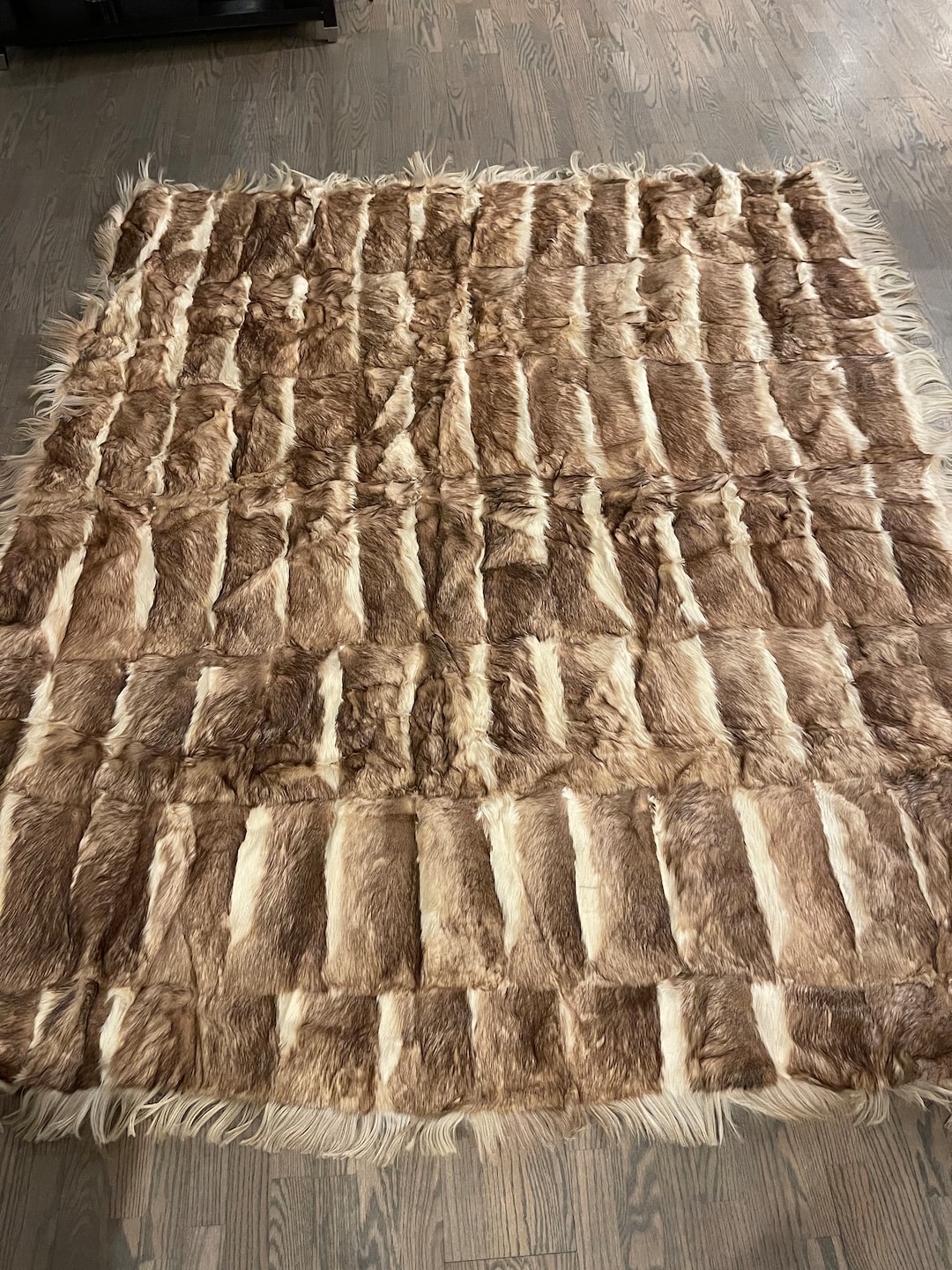 Very Large Vintage Horse Hair Rug Etsy