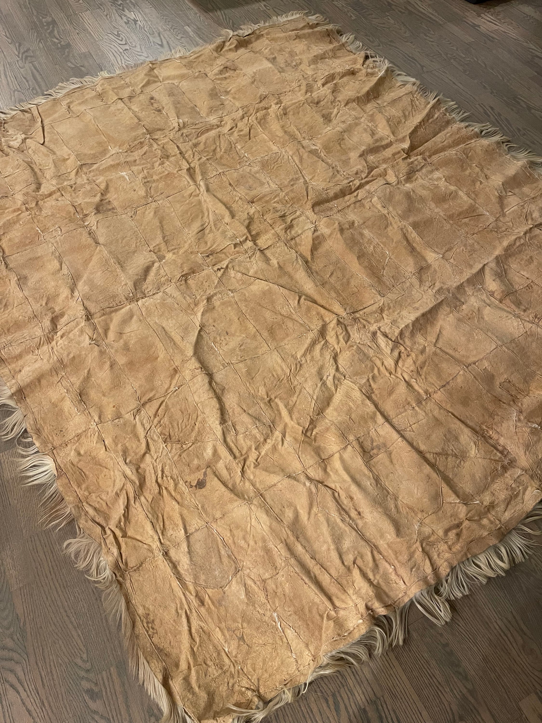 Very Large Vintage Horse Hair Rug Etsy