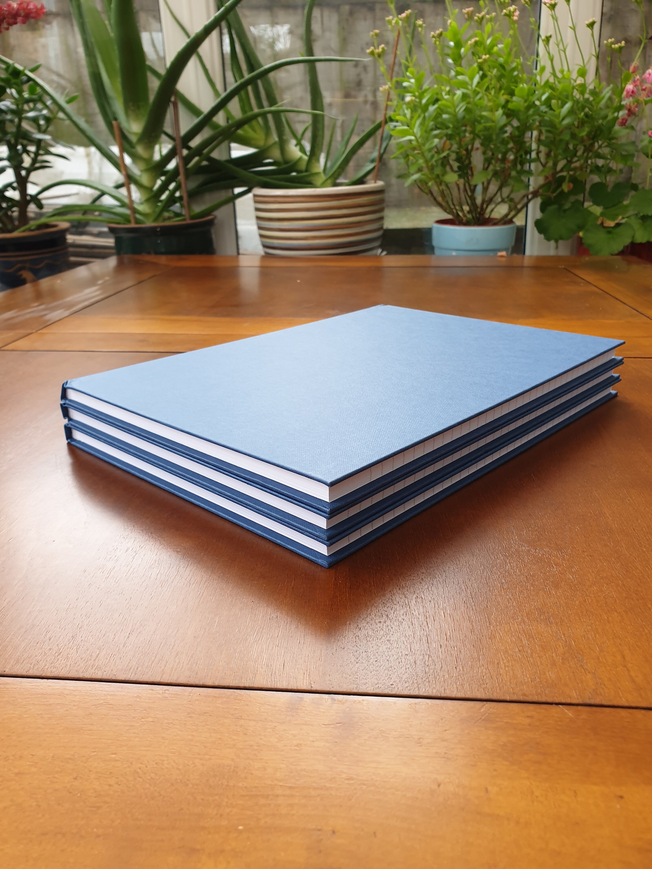 3x A4 Notebooks Handmade 192 Pages 80gsm Journal Casebound Etsy