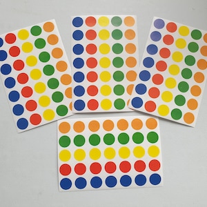 Round 13mm Labels Self Adhesive Sticky Index Tabs Assorted Colours NEW