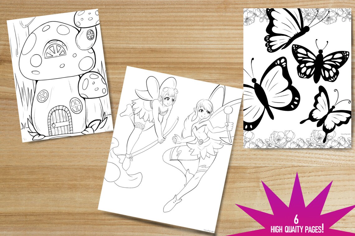 Fantasy Themed Coloring Pages Mythical Creatures Coloring | Etsy