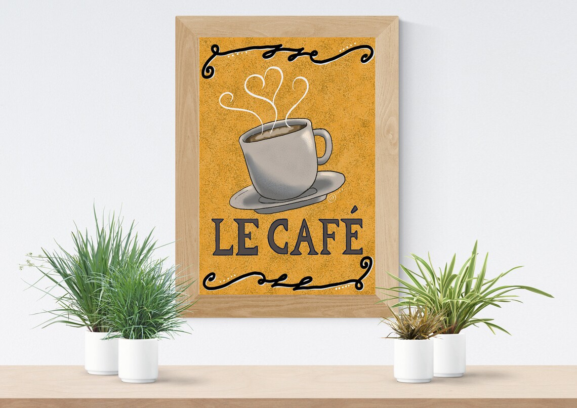 Coffee Shop Poster Coffee Themed Wall Decor digital Print Etsy
