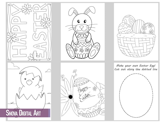 Easter Coloring Pages Self-Care Crafts Kids and Adult