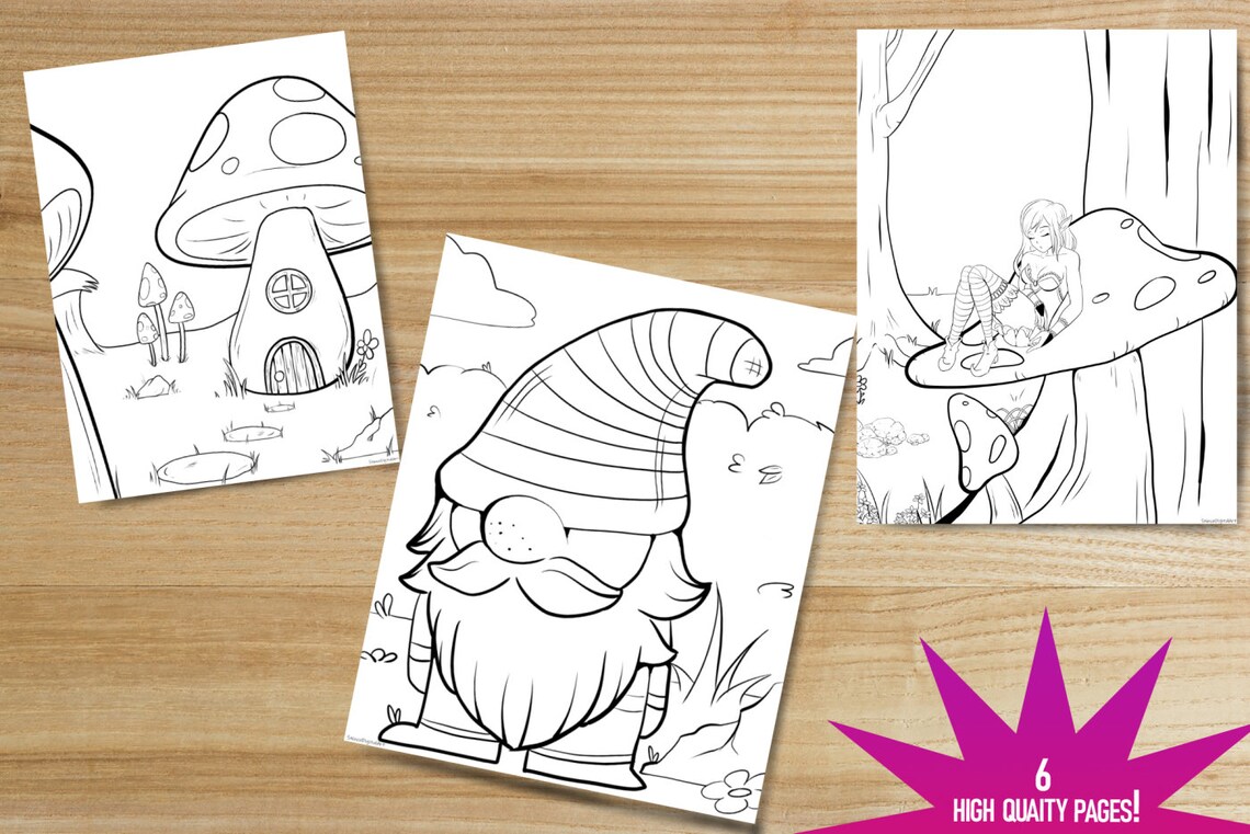 Fantasy Themed Coloring Pages Mythical Creatures Coloring | Etsy