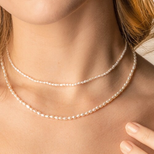 Focus Freshwater Pearl & Organic Shape Necklace