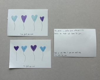Purple and Teal Heart Balloons