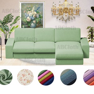 Kivik 2 seat sofa with chaise cover replacement (Not fits Kivik 3 seat sofa with chaise), custom made cover fits Kivik 2 seat with chaise