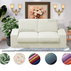 Kivik 2 seat sofa cover replacement (Not fits Kivik 3 seat sofa), custom made cover fits Kivik 2 seat sofa,pure cotton cover,velvet cover
