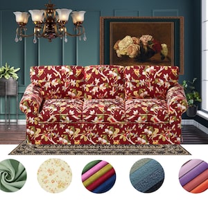 Floral pattern Ektorp 3 seat sofa covers,Handmade cover comes with free pet mat, Custom made covers fit Ektorp 3 seat sofa