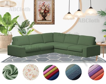 Kivik 3+3 corner sectional sofa cover, custom made cover fits Kivik corner sectional sofa,personalized sofa cover,custom made cover