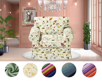 Custom made floral pattern covers fit Ektorp Armchair,Covers comes with free pet mat, Custom made covers fit Ektorp Armchair