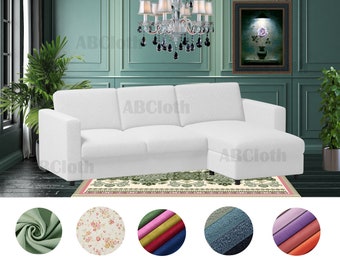 Vimle 3 seat sofa bed with chaise lounge covers replacement,Vimle sofa cover,Covers come with free pet mat,custom made covers fit Vimle sofa