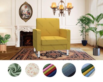 Mellby Armchair covers in pattern/solid color fabrics,custom made cover fits Mellby chair