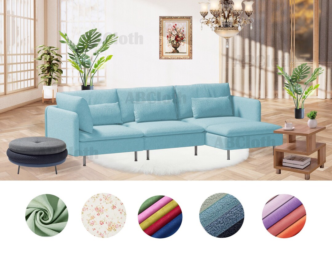 Custom Covers Fit Soderhamn 3 Seat Sofa With Chaise Lounge,soderhamn 3