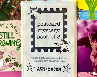 Mystery Postcard Pack | Cute Illustration Art, Lucky Dip A6