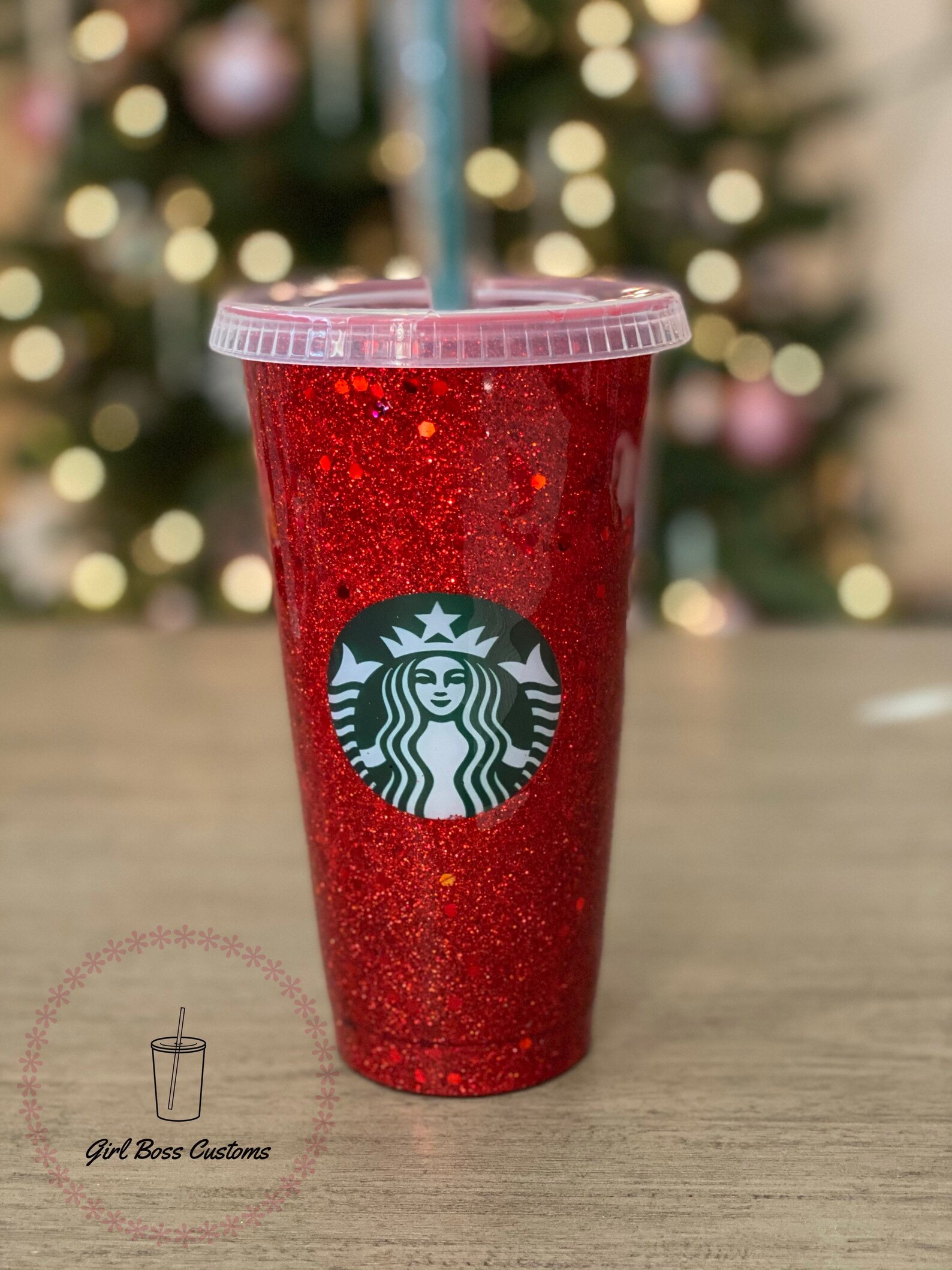 Customizable Red Glitter Starbucks Cold Cup Etsy