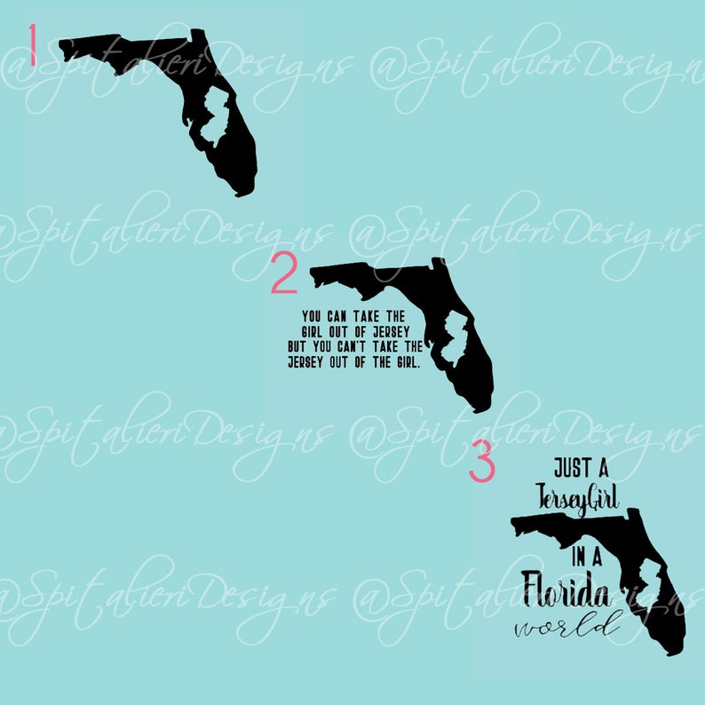 NJ Girl in FL World Car Decal