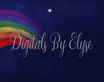 Digital backdrop for Newborn Photography. Rainbow baby.