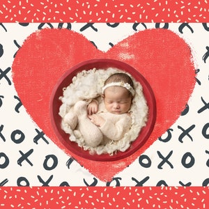 Valentine Heart Newborn Photography Backdrop (Digital Download)