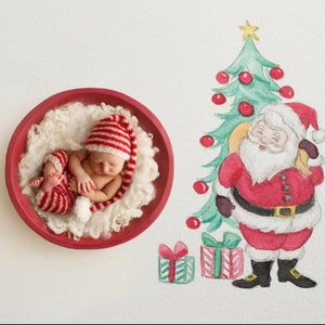 Christmas Newborn Photography Digital Backdrop (Digital Download)