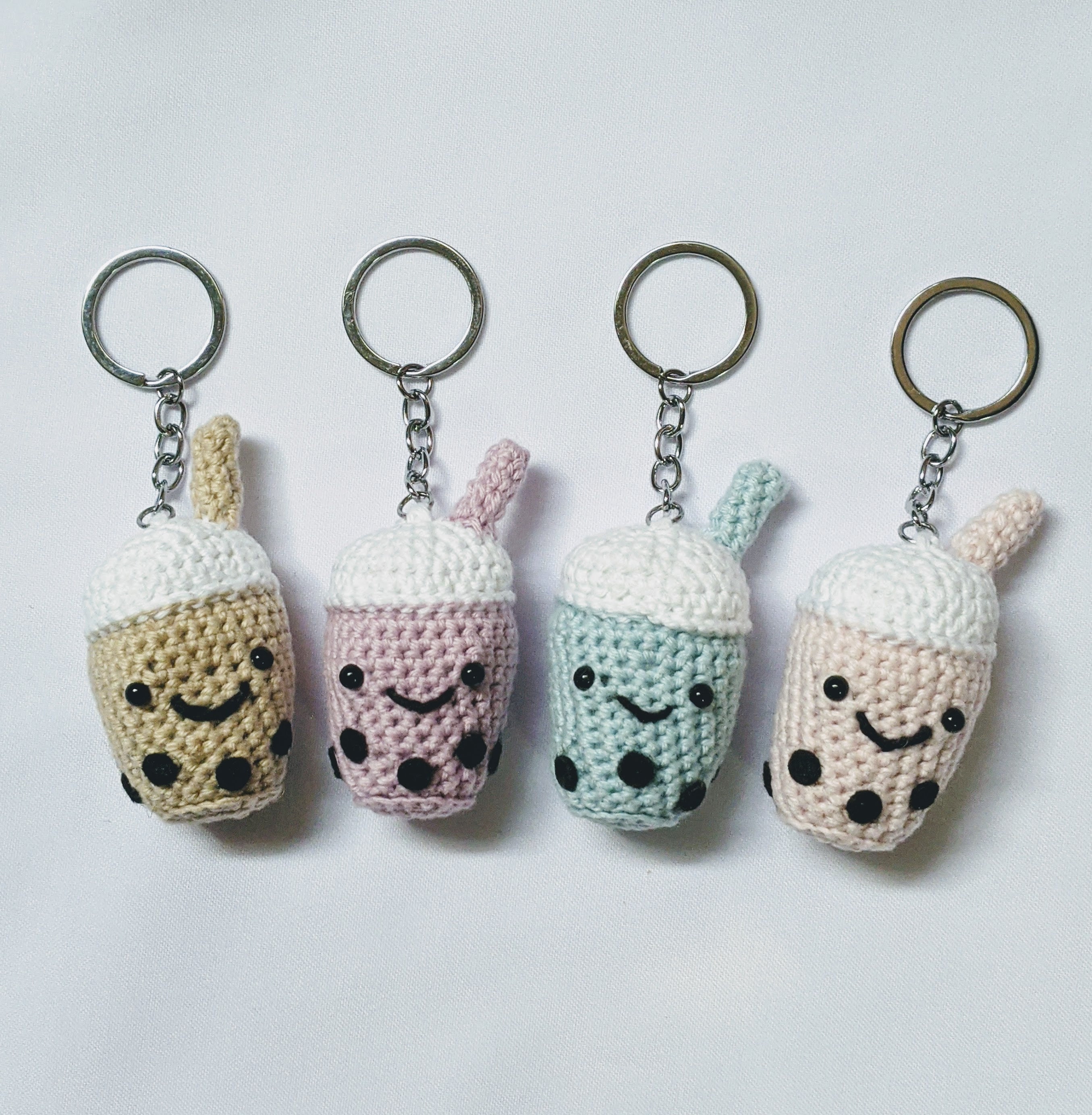 Crochet Pattern for Bubble Tea Boba Keychain Etsy UK