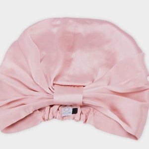 Double Layer Mulberry Silk Hair Turban in Pink