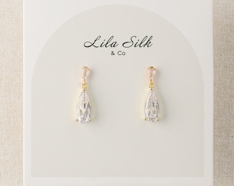 LAVIA Crystal Bridal Drop Earrings • Crystals Wedding Earrings • Wedding Luxury Earrings • Sparkle Bridal Earrings • Bridal Earrings