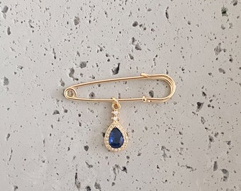 LA REINA | Kristall etwas Blaues | Blaue Kristallhochzeit | Braut etwas Blaues | Brautglück Pin Blau | Braut Geschenk etwas Blaues