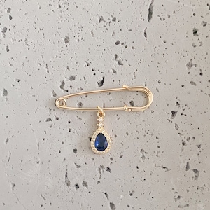 LA REINA | Crystal Something Blue | Blue Crystal Wedding | Bride something Blue | Bridal Luck Pin Blue | Bridal Gift Something Blue