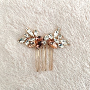 ALICIA | Bridal Hair Comb | Crystal Hair Comb | Gold Bridal Hair Comb | Rhinestone Hair Comb | Wedding Headpiece | Vintage Wedding Hair Comb