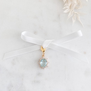 CHARLOTTE  | Crystal Something Blue | Blue Crystal Wedding Pin | Bride something Blue | Bridal Luck Pin Blue | Bridal Gift Something Blue
