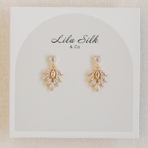 HELEY Crystal Bridal-druppeloorbellen • Kristallen Boho-bruiloftoorbellen • Luxe bruiloftoorbellen • Sprankelende bruidsoorbellen • Bruidsoorbellen