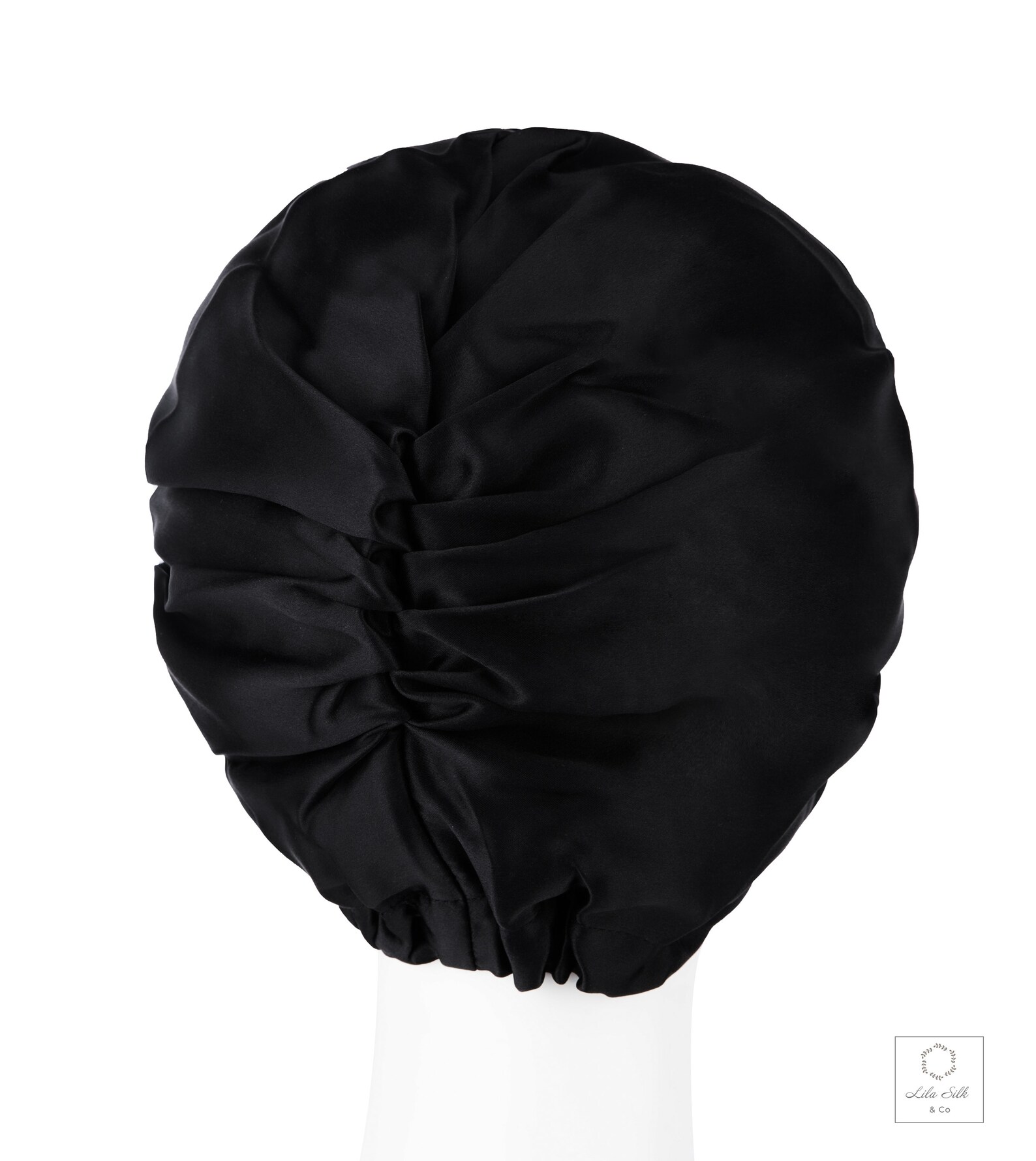 Double Layer Mulberry Silk Hair Turban in Black Etsy