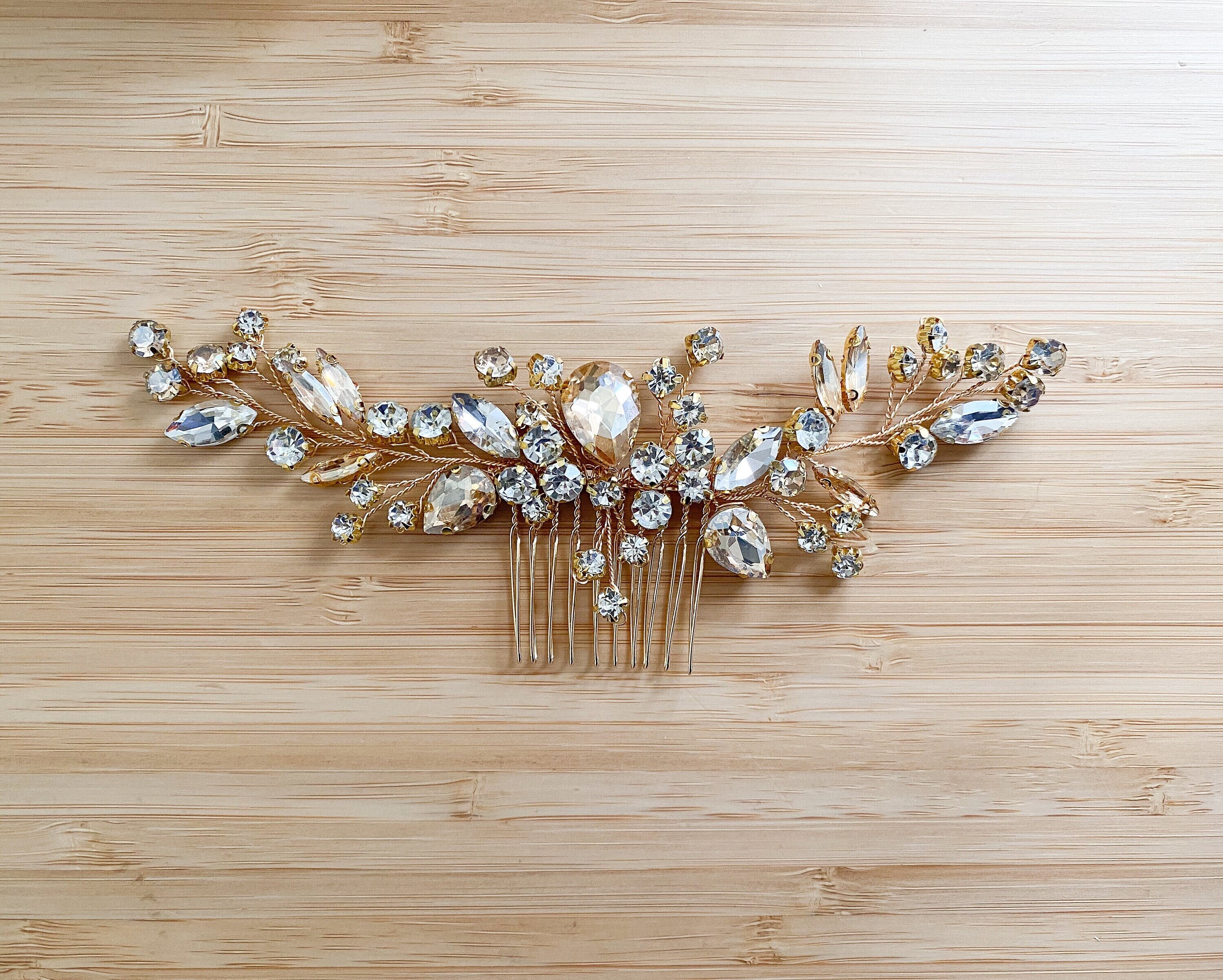 Bridal Hair Comb Champagne - Etsy