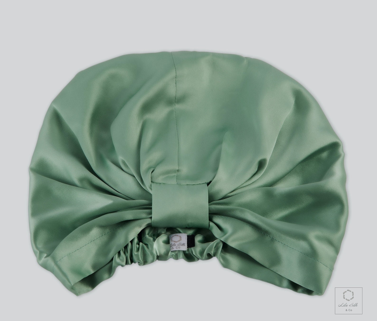Double Layer Mulberry Silk Hair Turban in Sage Green Etsy