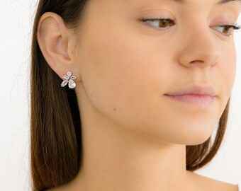 EMERY • Bridal Drop Earrings • Crystals Wedding Earrings • Wedding Luxury Earrings • Sparkle Bridal Earrings • Bridal Earrings