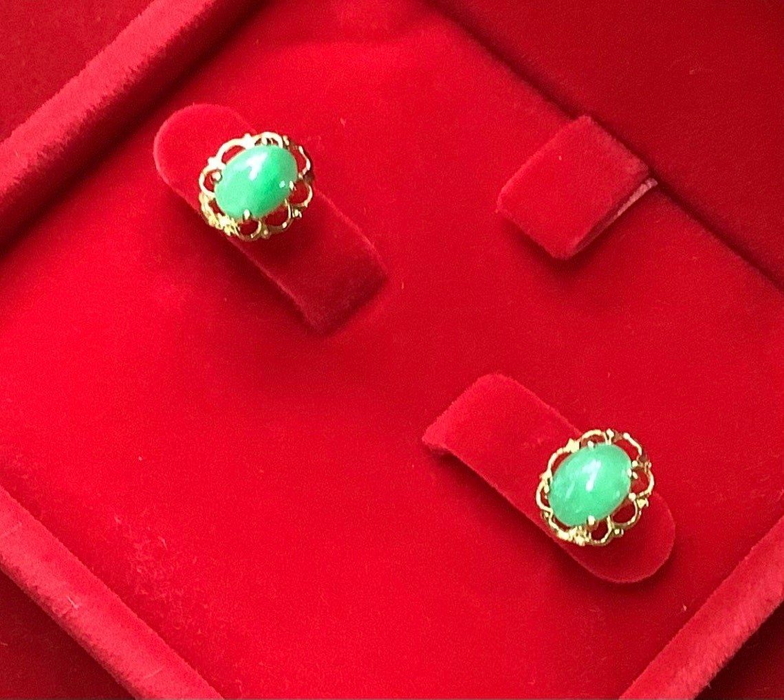 Yellow jade earrings Outlet