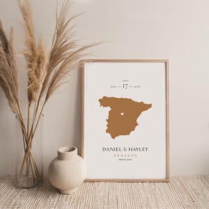 Verlobungsgeschenk, personalisiertes Verlobungsgeschenk, Hochzeitsgeschenk, Verlobungskarte, maßgeschneiderter Druck, personalisierter Verlobungsdruck, Karte verlobtes Geschenk