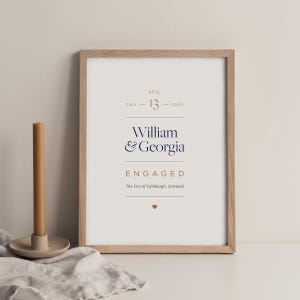 Verlobungsgeschenk, Hochzeitsgeschenk, Verlobungsgeschenk typografischer Druck, Paare Geschenk, personalisierter Verlobungsdruck, Hochzeitsdruck