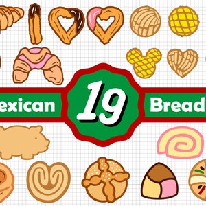 Pão Doce Mexicano, Pan Dulce, Concha Arquivo de corte SVG/PNG/DXF para Cricut e Silhouette (download digital)