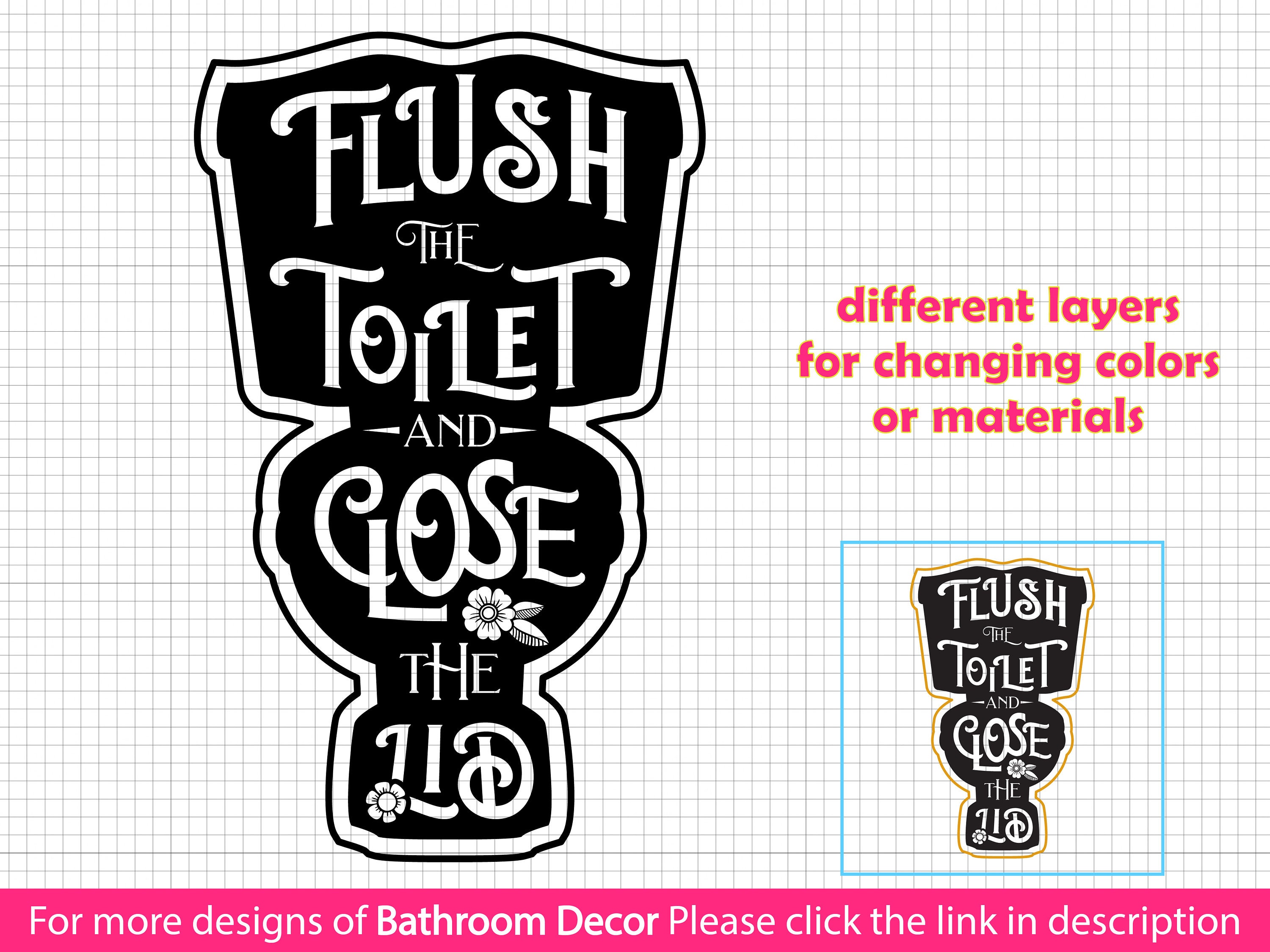 Badezimmer Zeichen Svg lustige Badezimmer Zeichen Toilette | Etsy