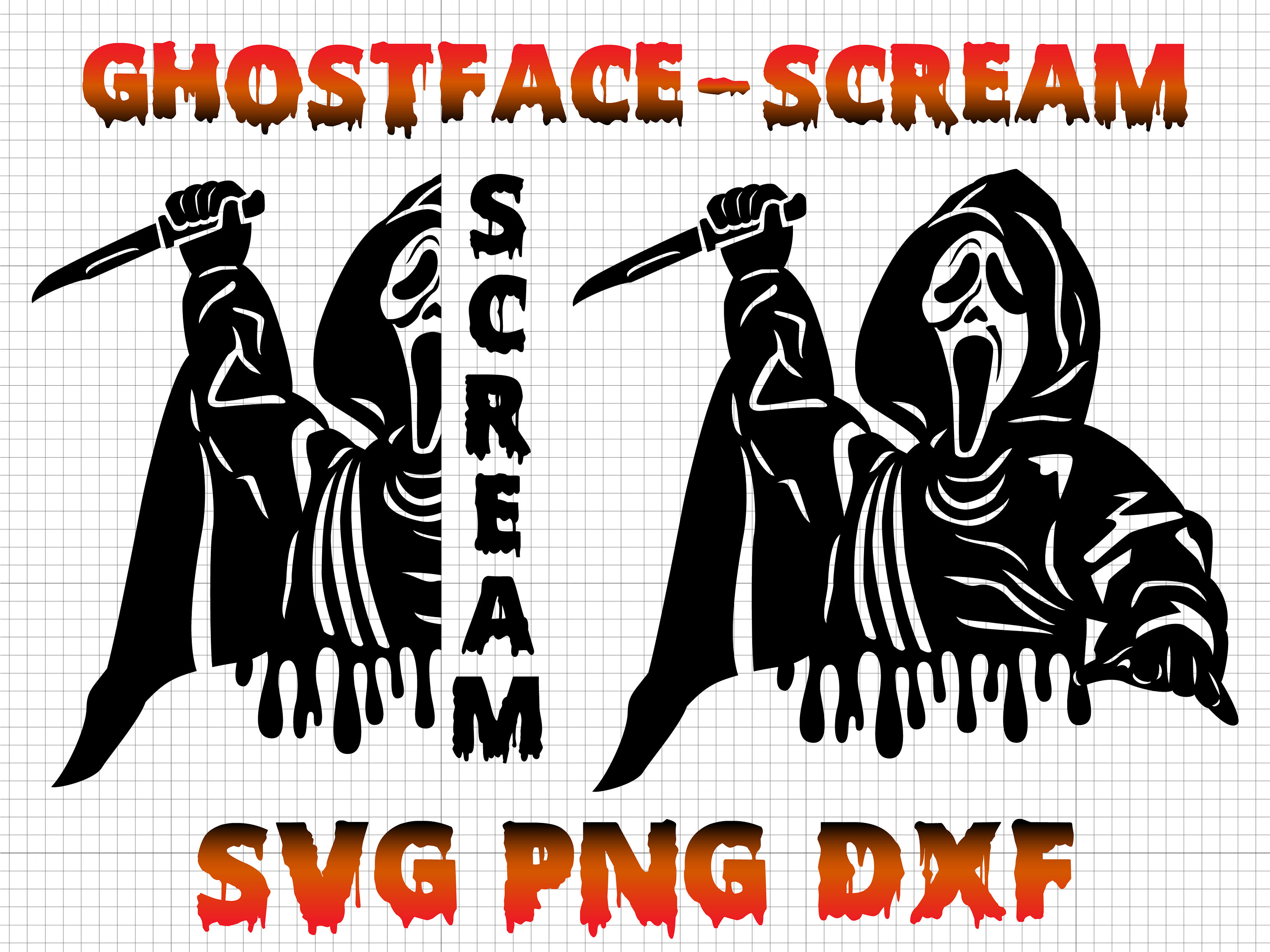 Ghostface Halloween Svg Horror Movie Svg Scream Svg Scary | Etsy UK