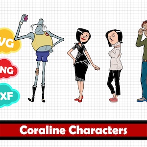 Coraline Adult Characters, Witch girl, Fantasy world  SVG/PNG/DXF Cut file for Cricut and Silhouette (Digital download)